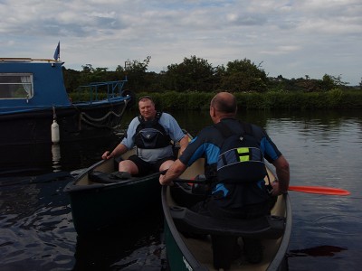Clients (Jim & Eddie) canoeing